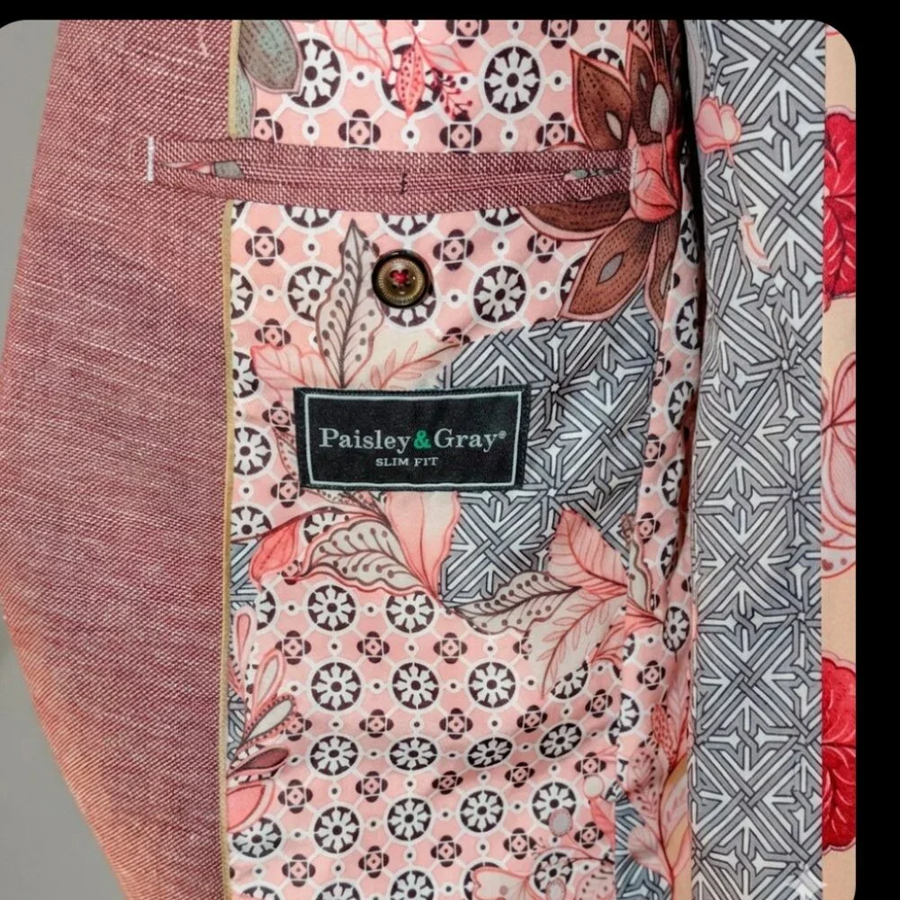Paisley & Gray Dover Slim Fit Linen-Blend for Men Jacket